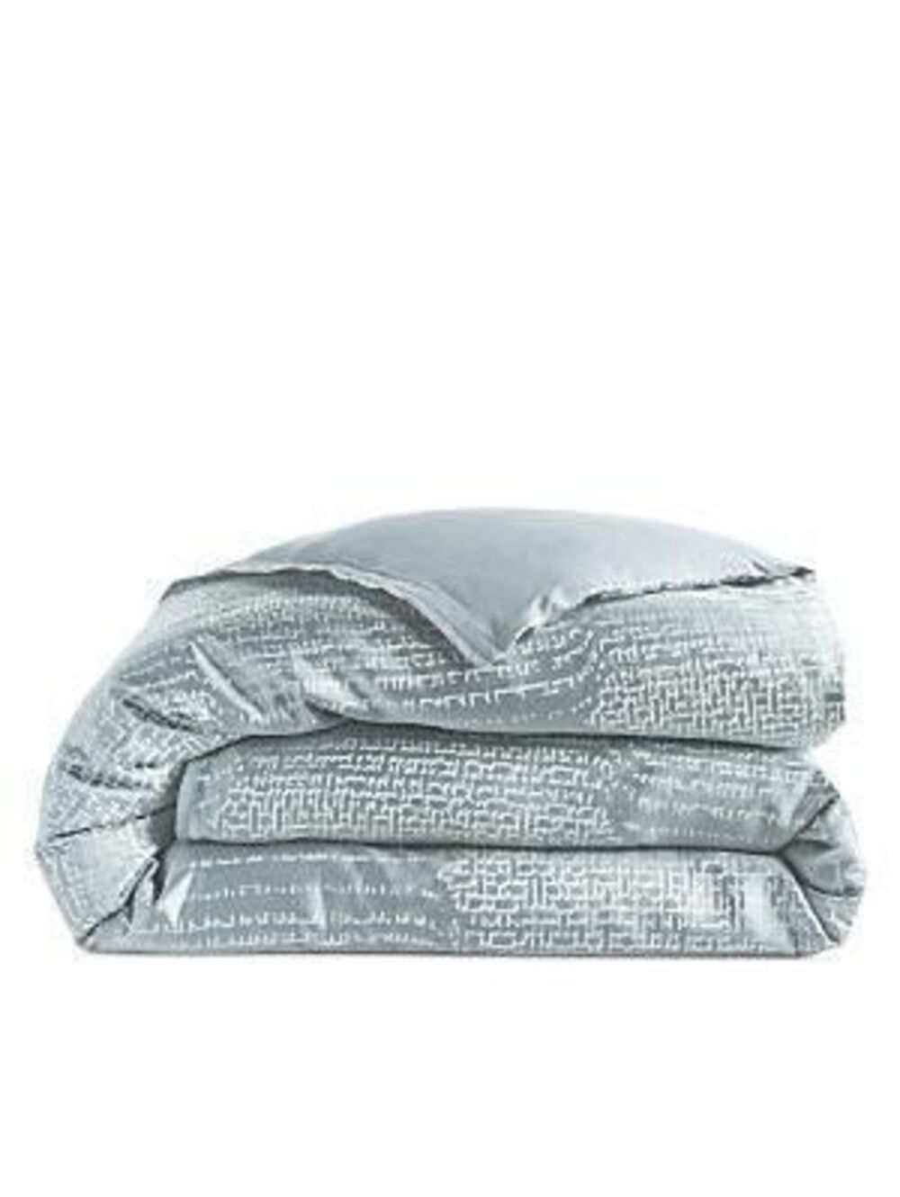 #14 Hudson Park Collection Faded Geometric Duvet, Full/Queen 3pc set - 100%